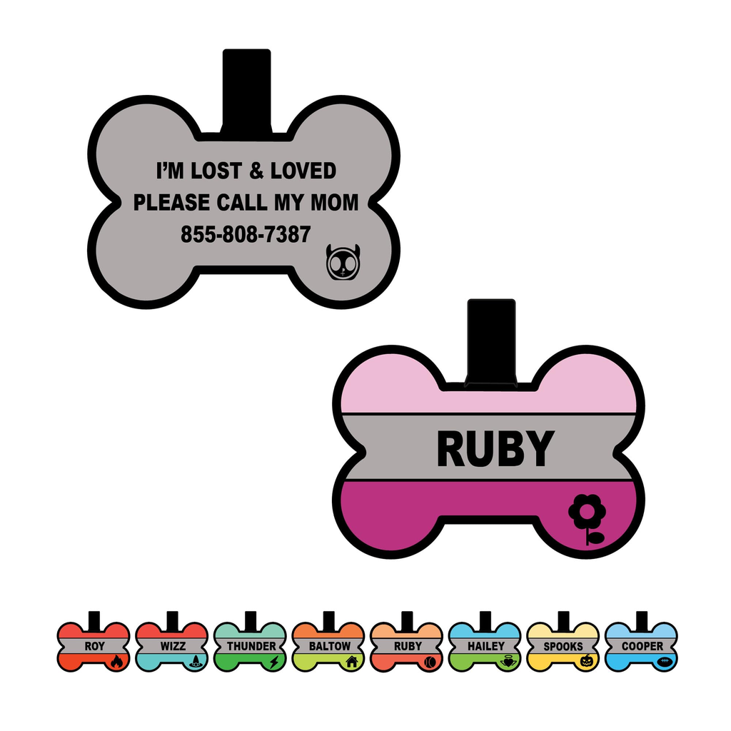 Patterned Dog Tag - Medium