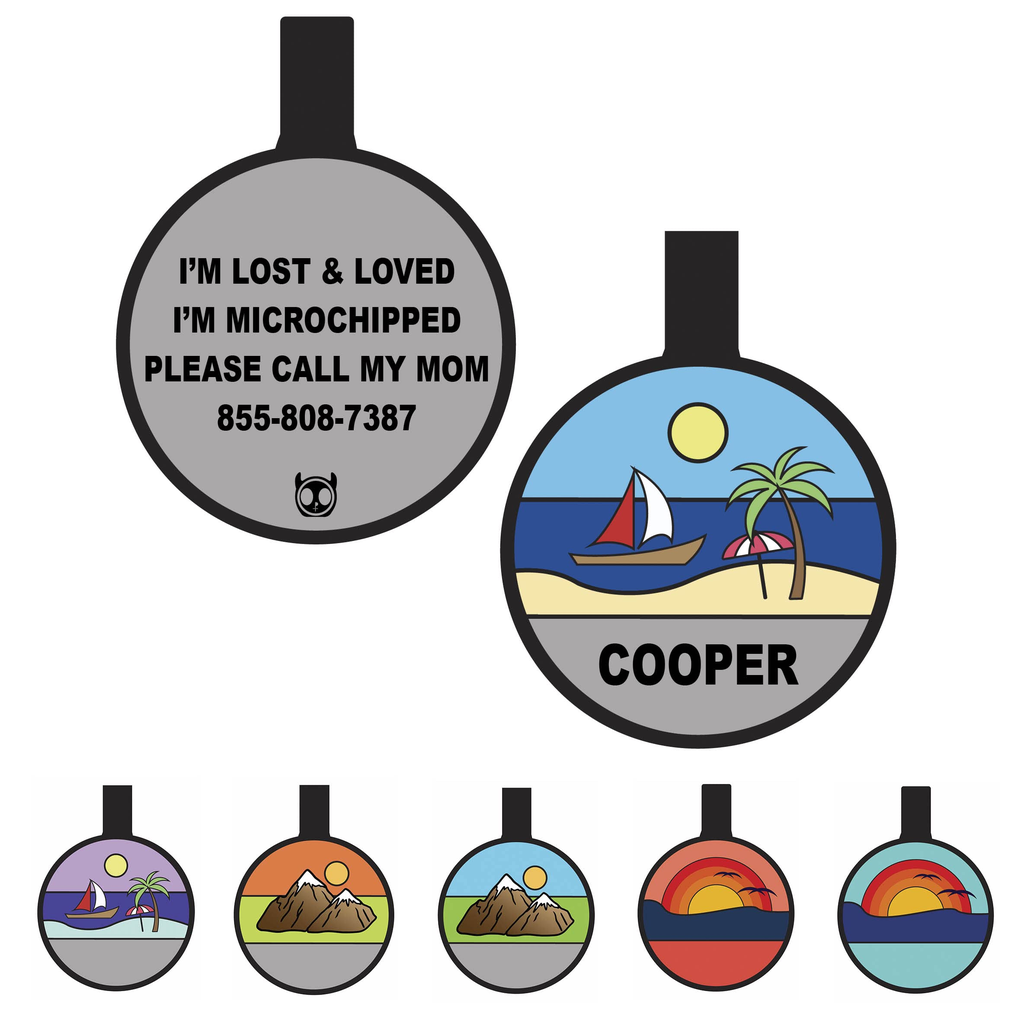 Patterned Dog Tag - Large
