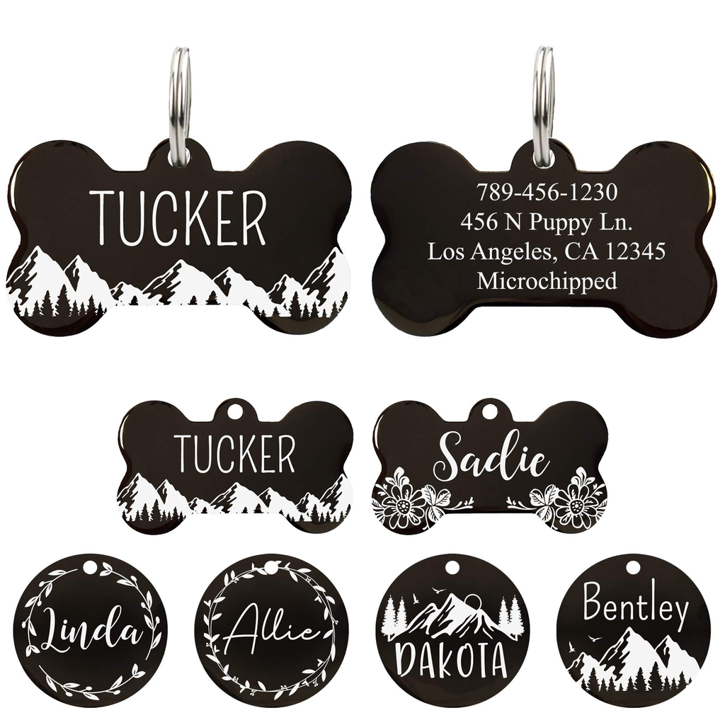 Patterned Dog Tag - Set of 2