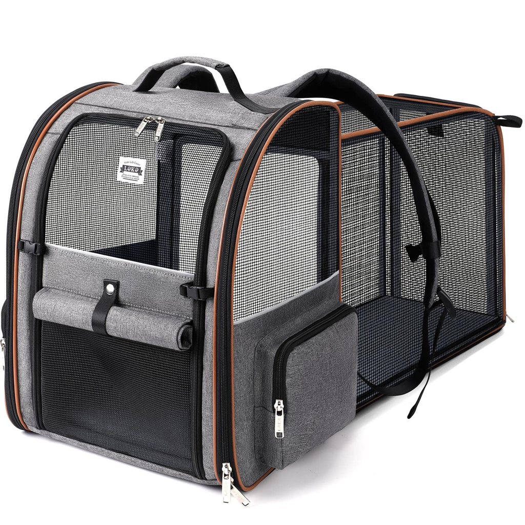 Premium Dog Backpack - Gray